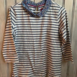 Joules Women’s Floral Collar Jersey Top